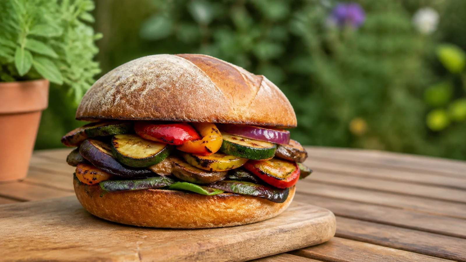 Détail cuisine lié à Cuisiner des légumes de saison dans un burger