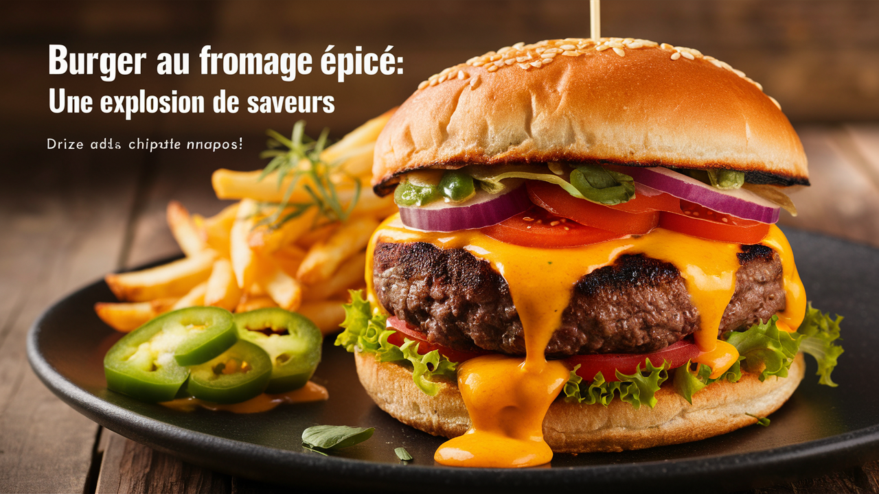 découvrez notre burger au fromage épicé, une délicieuse combinaison de saveurs audacieuses qui éveillera vos papilles. plongez dans une expérience culinaire unique avec chaque bouchée, alliant chaleur et crémeux pour un véritable festival gustatif.