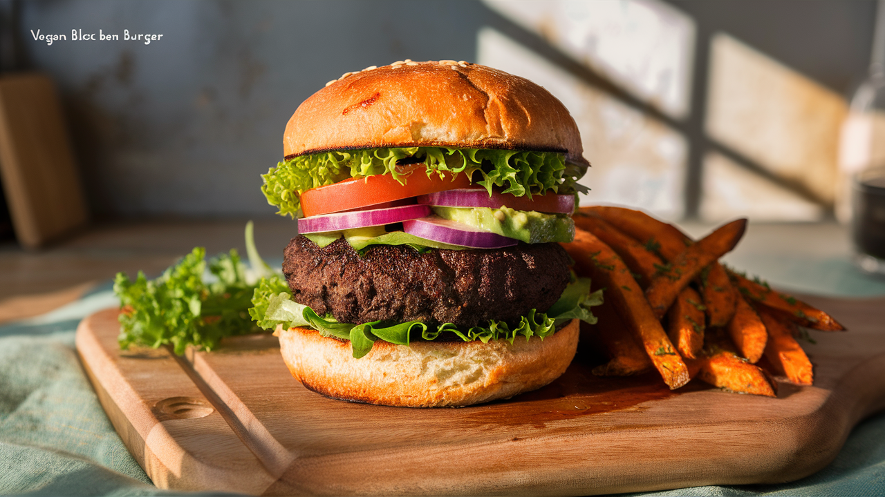 découvrez notre recette de burger aux haricots noirs, une délicieuse option végétalienne qui ravira vos papilles. savourez une combinaison parfaite de saveurs et de textures, idéale pour un repas sain et gourmand.