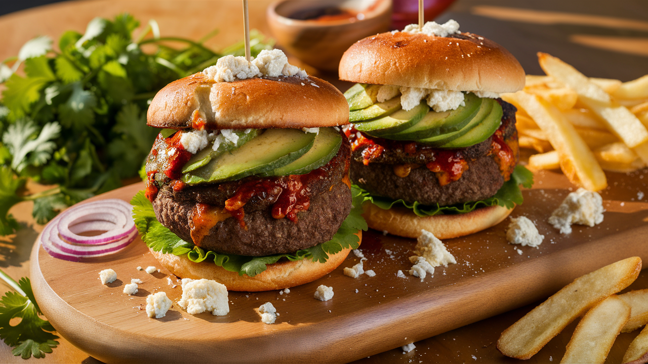 découvrez nos savoureux burgers d'avocat épicées au chili et queso fresco, une recette unique alliant fraîcheur et piquant. parfaite pour les amateurs de cuisine inventive, ces hamburgers végétariens raviront vos papilles avec leur mélange audacieux de saveurs. idéale pour un repas original, cette recette facile à réaliser vous transportera au cœur de la gastronomie mexicaine.