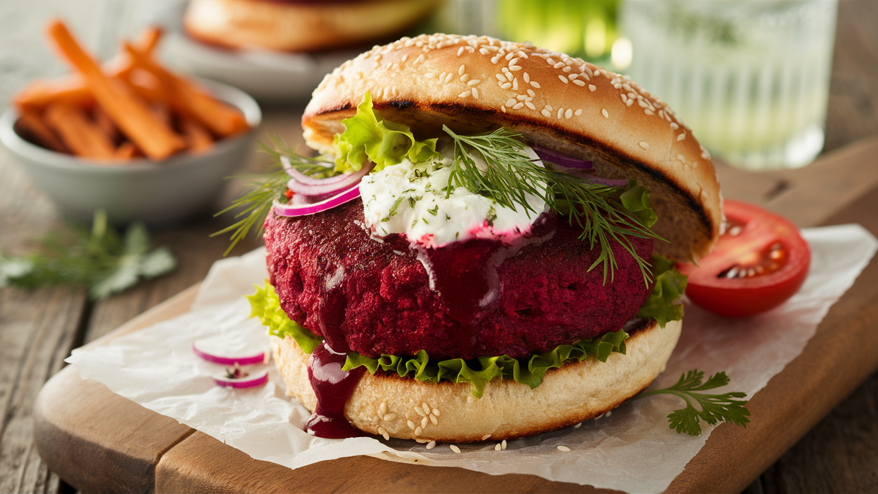 découvrez une délicieuse recette de burgers de betterave, enrichis d'une savoureuse sauce feta aux herbes. parfait pour un repas végétarien plein de saveurs et de couleurs, ces burgers croustillants sauront séduire vos papilles et égayer vos repas.