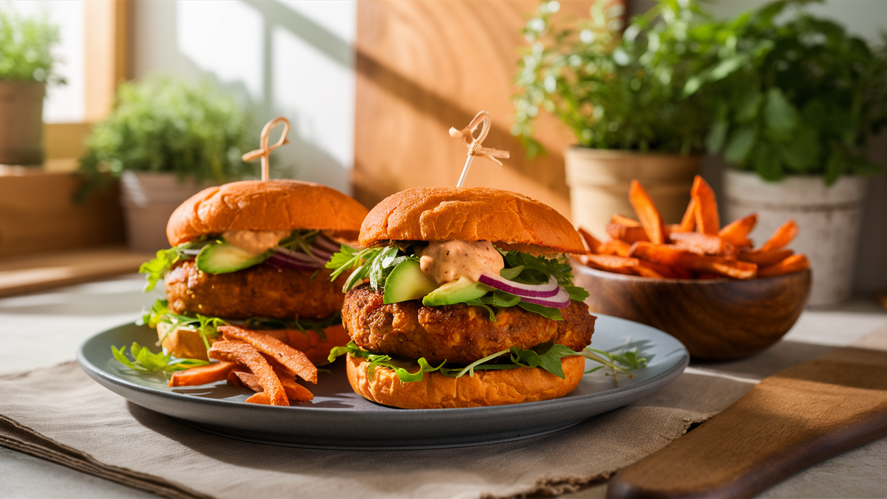 découvrez nos burgers de patates douces, une alternative saine et savoureuse pour vos repas. riches en nutriments et faciles à préparer, ces burgers raviront vos papilles tout en prenant soin de votre santé.