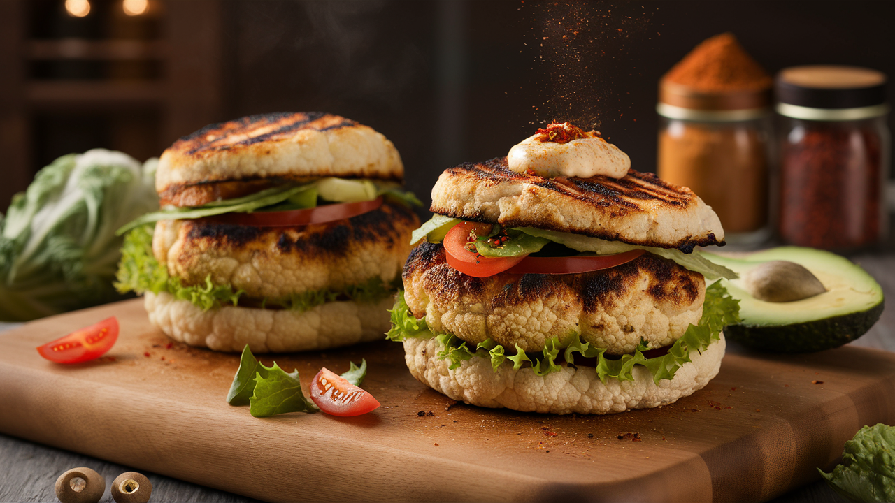 découvrez nos délicieux burgers de steak de chou-fleur épicés, une alternative végétarienne savoureuse et pleine de caractère. parfaits pour un repas réconfortant, ils allient texture croquante et épices parfumées pour éveiller vos papilles.