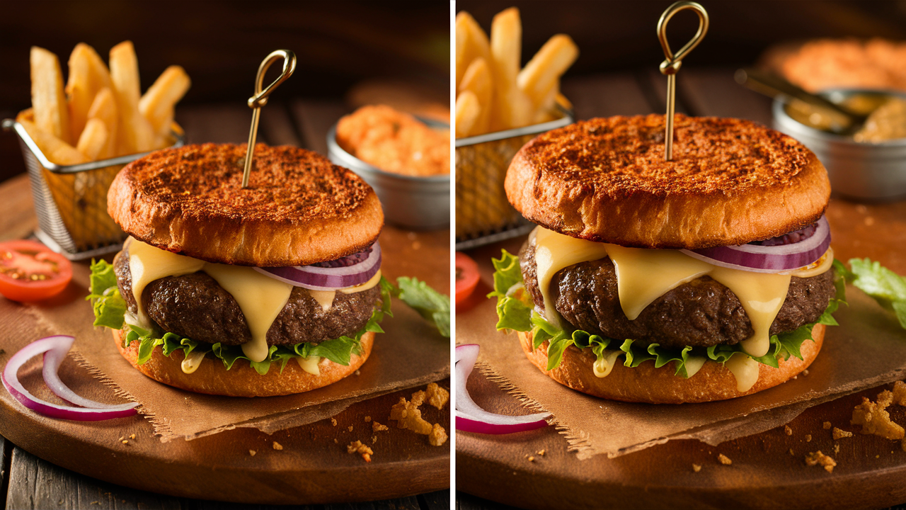 découvrez nos hamburgers au fromage comté savoureux, enveloppés dans une croûte croustillante irrésistible. un mélange parfait de saveurs et de textures qui ravira vos papilles à chaque bouchée !