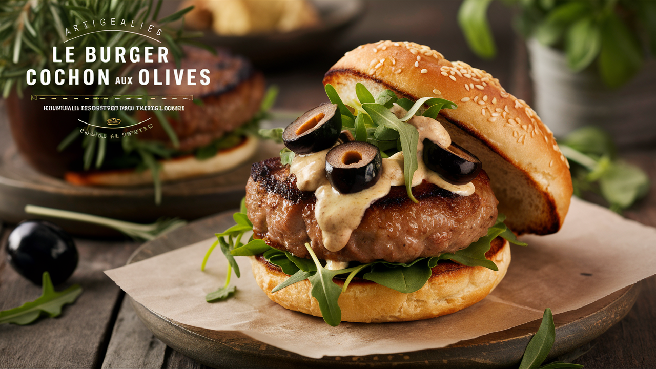 découvrez le burger cochon aux olives, une expérience culinaire unique alliant la richesse du porc savoureux à la douceur des olives. un délice irrésistible qui ravira vos papilles et transformera vos repas en moments inoubliables.