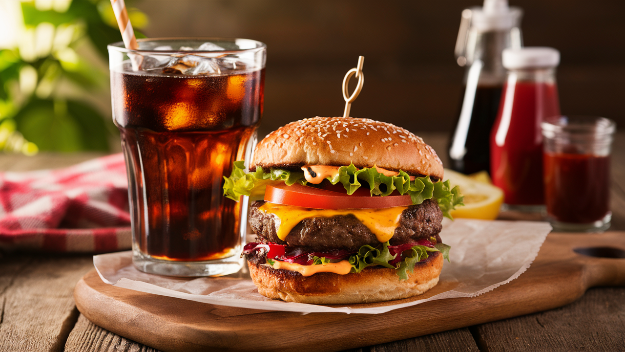 découvrez l'alliance surprenante des saveurs avec nos burgers au cola ! une fusion audacieuse qui allie le goût juteux des viandes grillées à la douceur caramélisée du cola. une expérience culinaire innovante qui ravira les amateurs de burgers à la recherche de nouvelles sensations. osez cette combinaison insoupçonnée et savourez chaque bouchée !