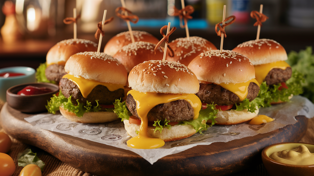 découvrez nos mini burgers au fromage, de délicieux sliders savoureux qui raviront vos papilles ! parfaits pour un apéritif ou un repas convivial, ces petites merveilles mélangent fondant et croquant pour un plaisir gourmand à chaque bouchée.