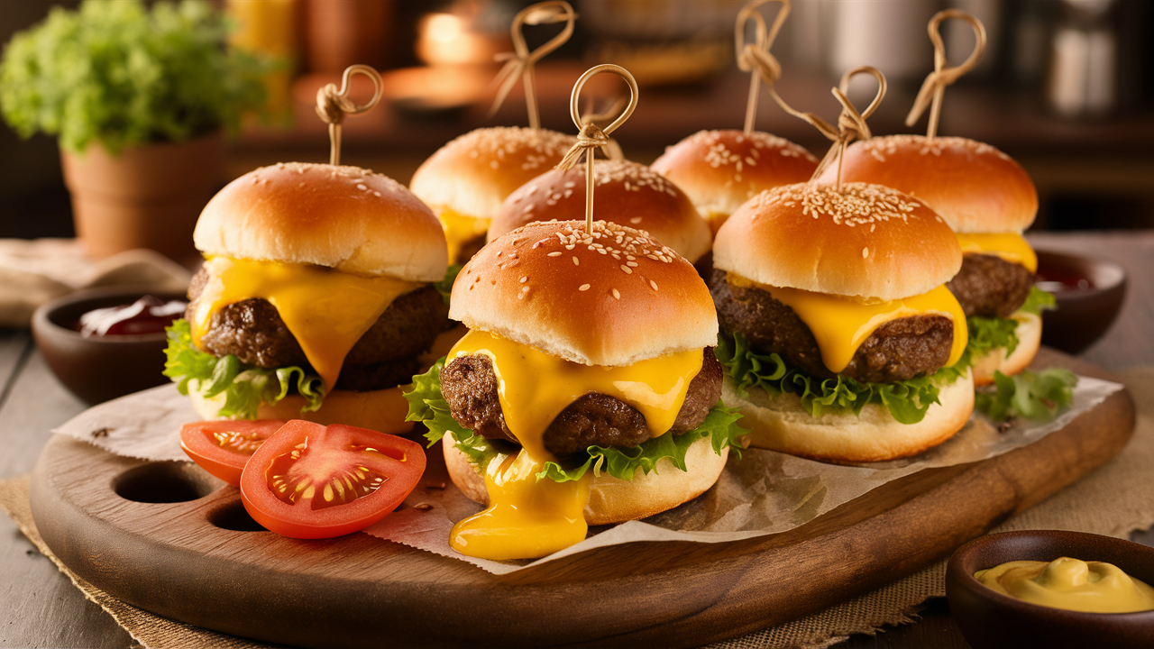 découvrez nos mini burgers au fromage, de délicieux sliders savoureux qui allient fondant et croustillant. parfait pour vos apéritifs ou repas entre amis, ces bouchées gourmandes raviront les papilles des petits et des grands. à déguster sans modération !