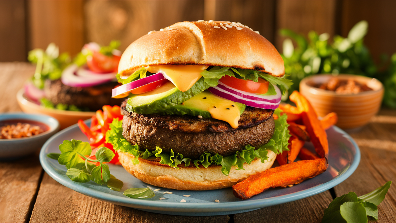 découvrez notre sélection de délicieuses recettes de burgers végétariens, idéales pour régaler vos papilles tout en savourant des ingrédients sains et gourmands. faciles à préparer, ces recettes vous permettront de faire le plein de nutriments sans renoncer au plaisir !