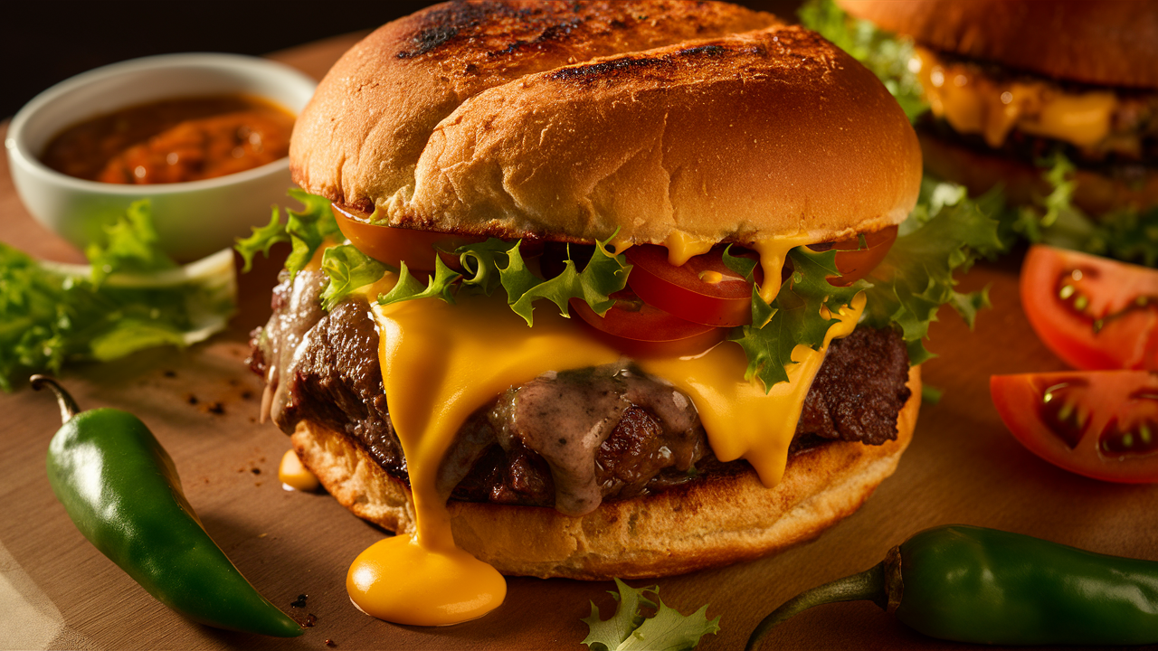 découvrez nos savoureux burgers écrasés aux piments hatch, un mélange parfait de saveurs épicées et de textures délicieuses. chaque bouchée vous transportera dans un voyage culinaire unique. idéal pour les amateurs de gastronomie recherchée!