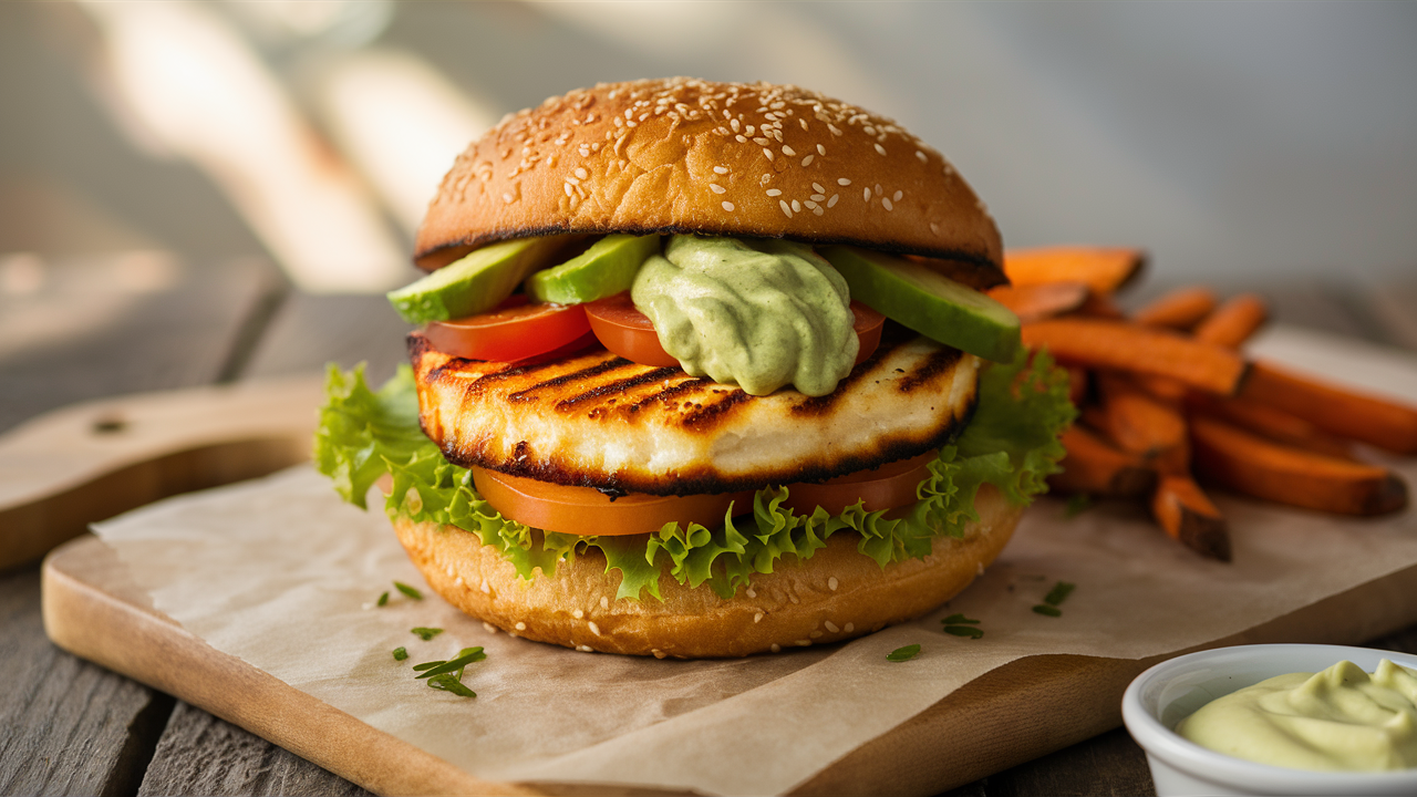 découvrez le plaisir d'un burger au halloumi, une savoureuse alternative végétale qui ravira vos papilles. parfait pour les amateurs de plats végétariens, ce burger associe la richesse du fromage halloumi grillé à des ingrédients frais et savoureux. un choix idéal pour un repas gourmand sans compromis sur le goût !